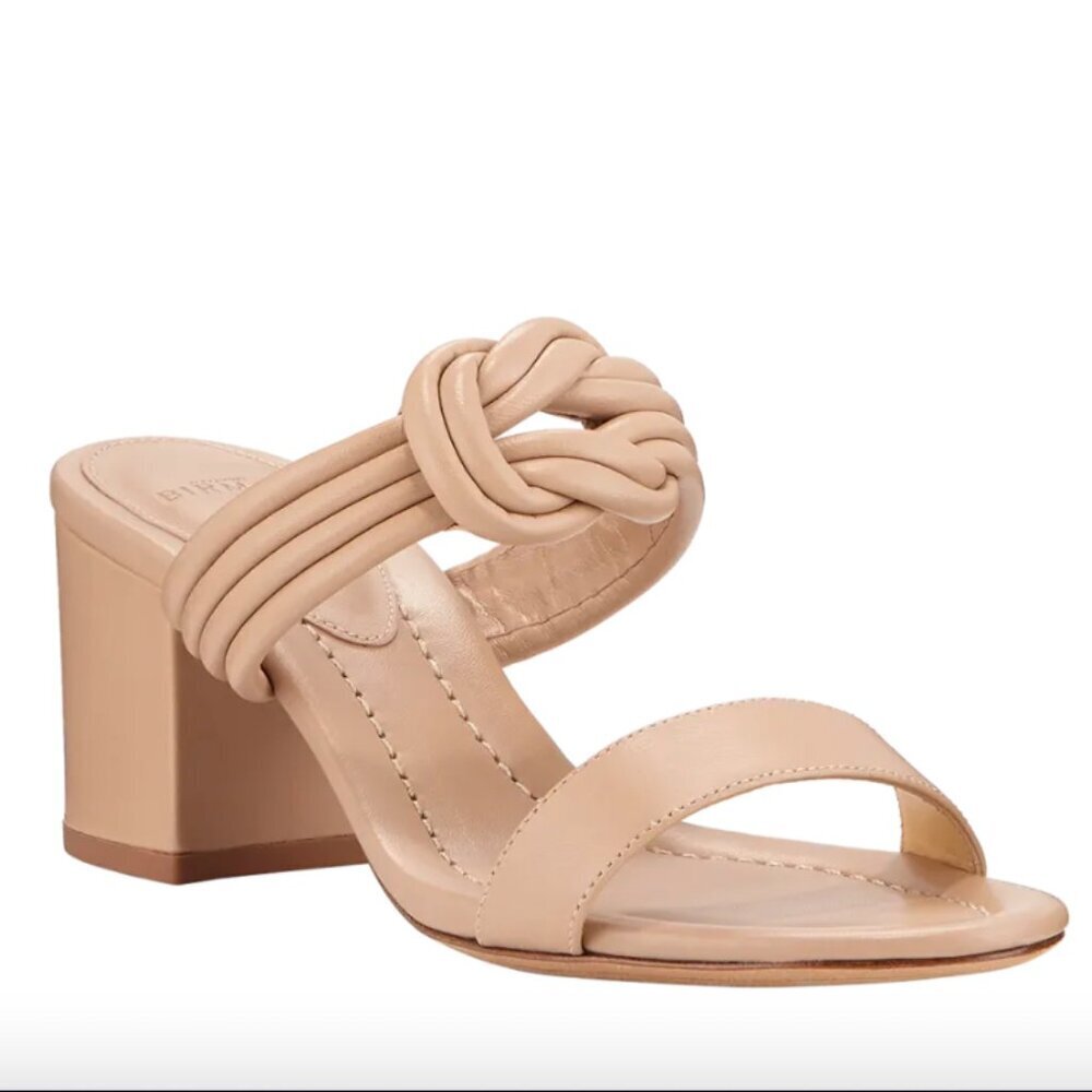 Alexandre Birman Tan Block Heel Sandals